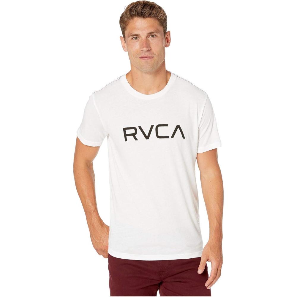imageRVCA Mens Premium Red Stitch Short Sleeve Graphic Tee ShirtWhiteBlack