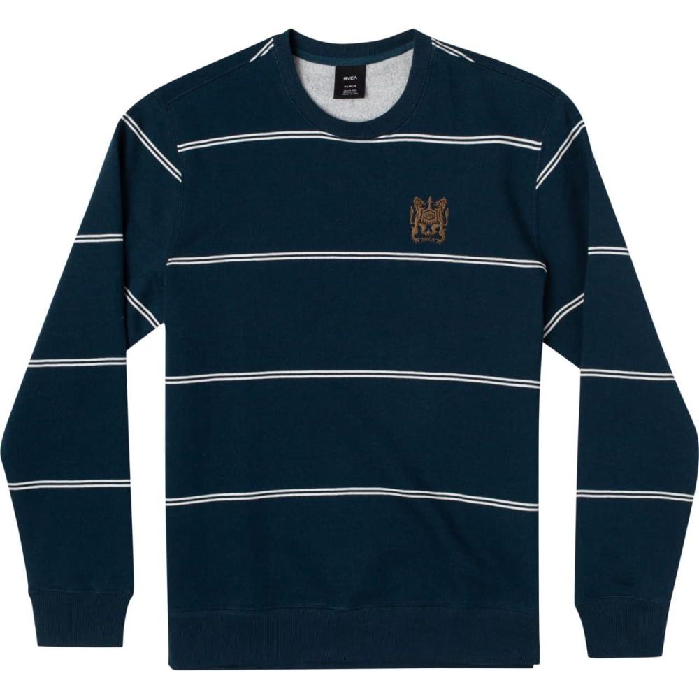 imageRVCA Mens Relaxed Fit Fleece CrewneckCamdenNavy Marine