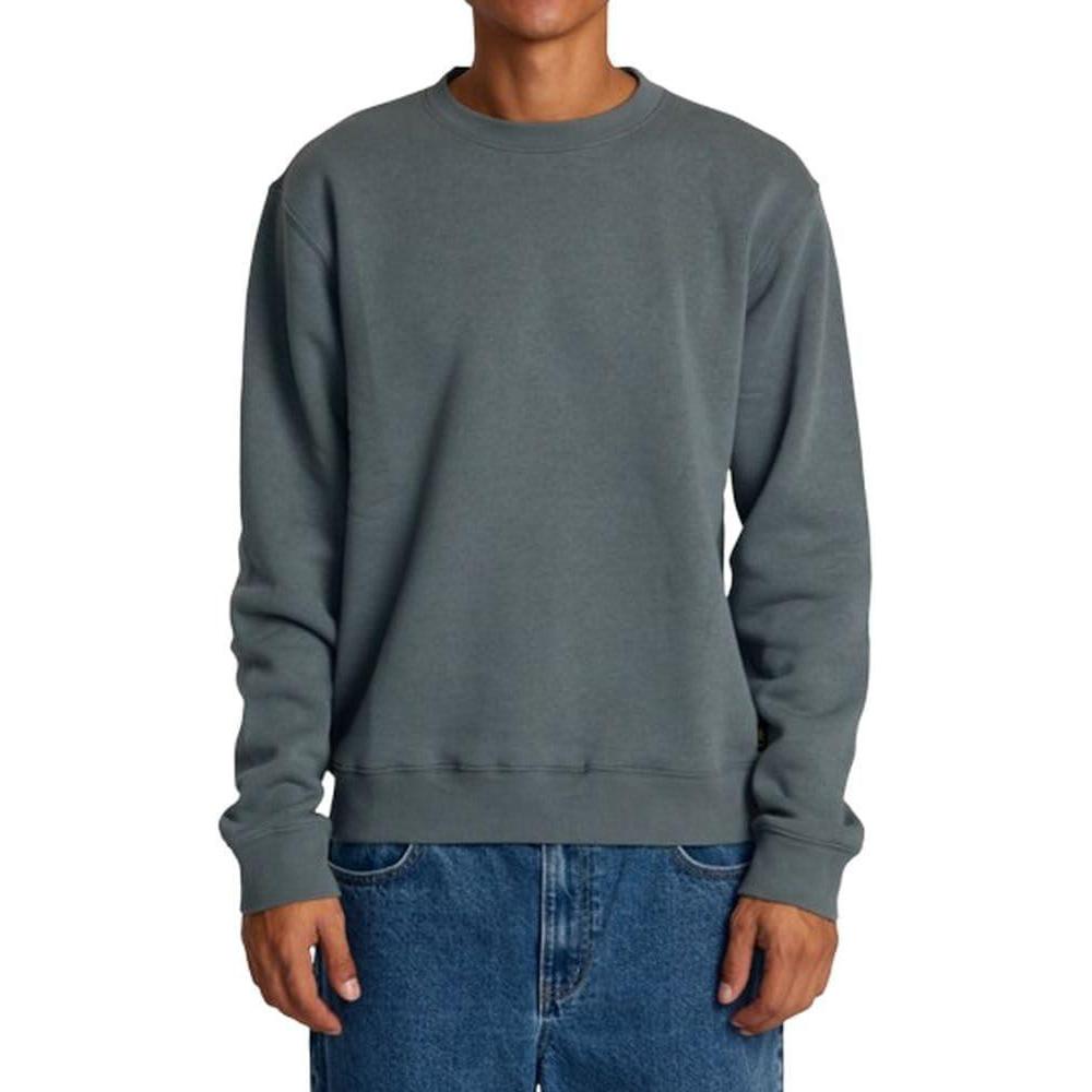 imageRVCA Mens Relaxed Fit Fleece CrewneckDayshift Crew Balsam Green