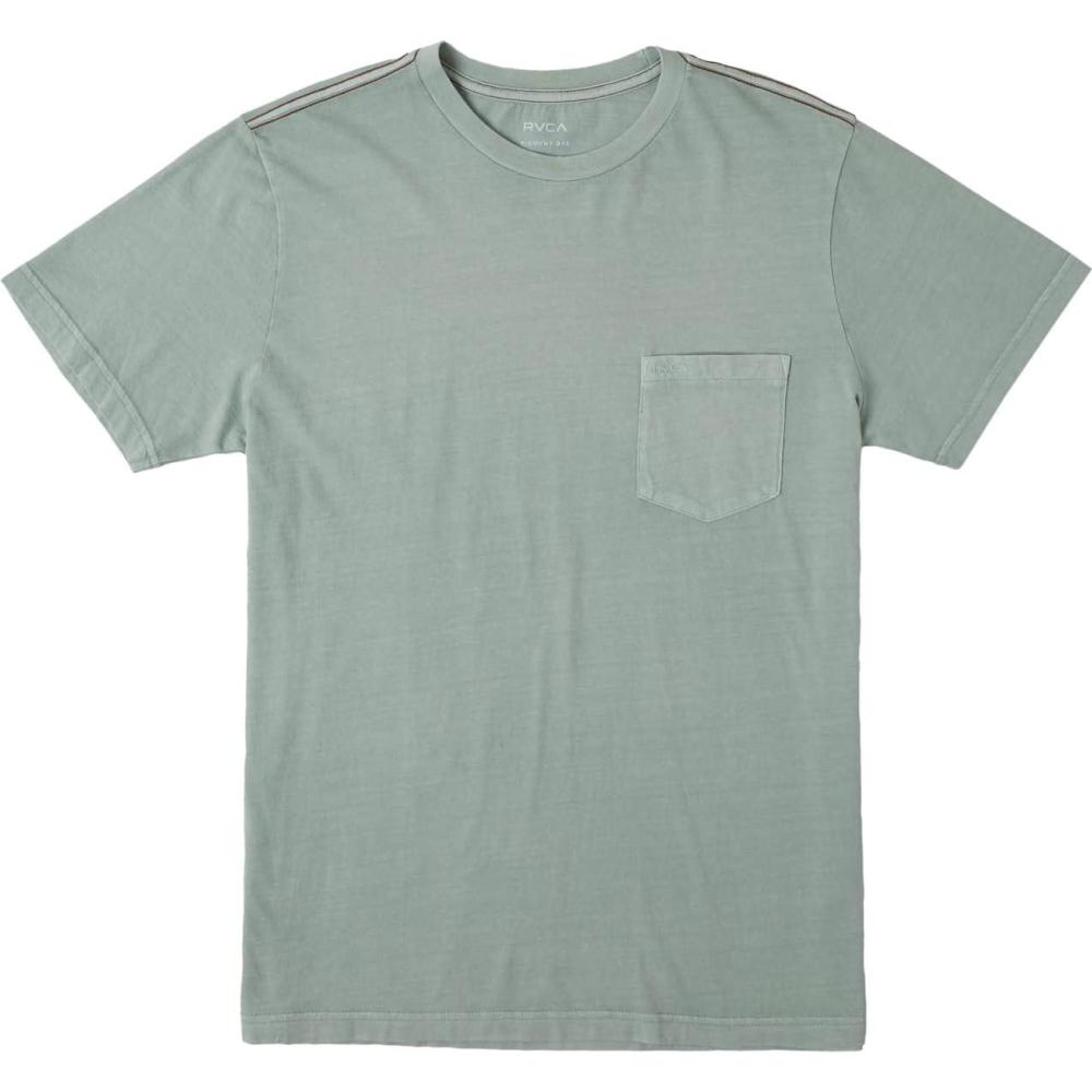 imageRVCA Mens Short Sleeve Crew Neck Pocket TShirtGreen Haze