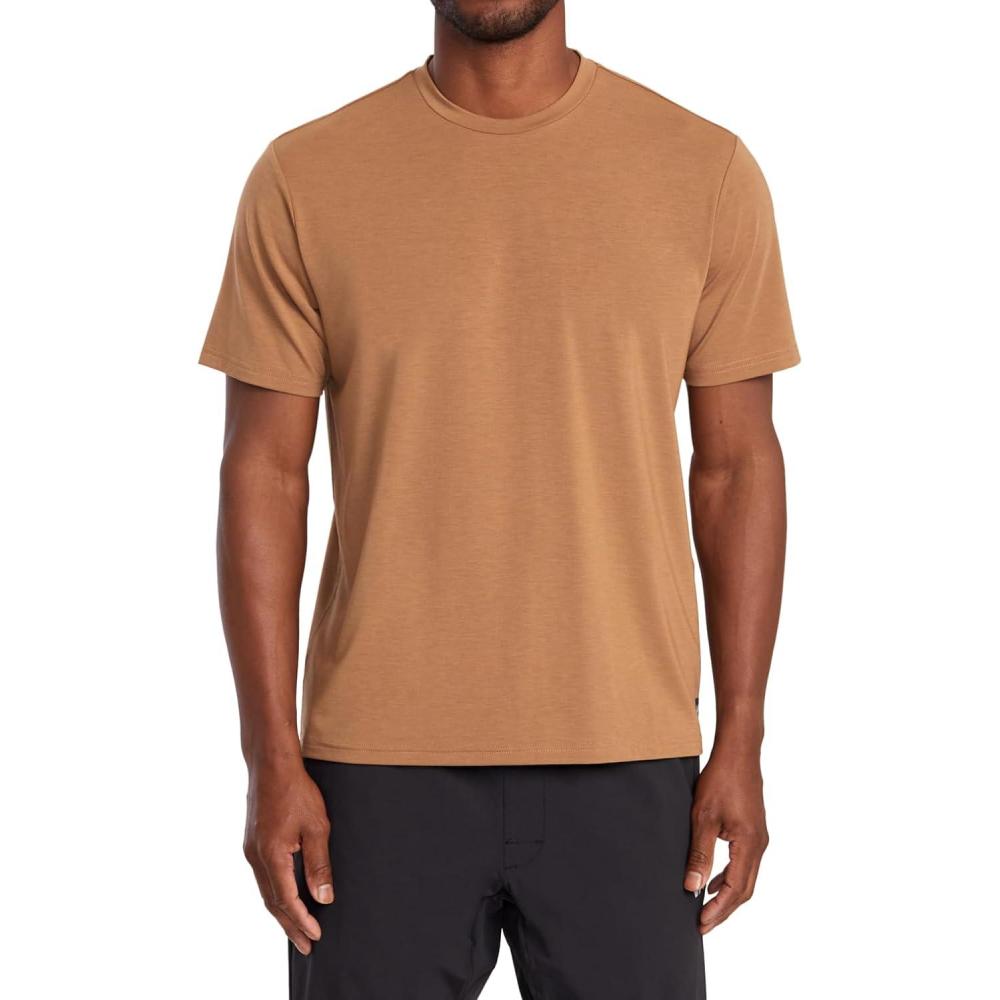 imageRVCA Mens Sport Regular Fit Athletic Breathable TeesEarth Clay Balance