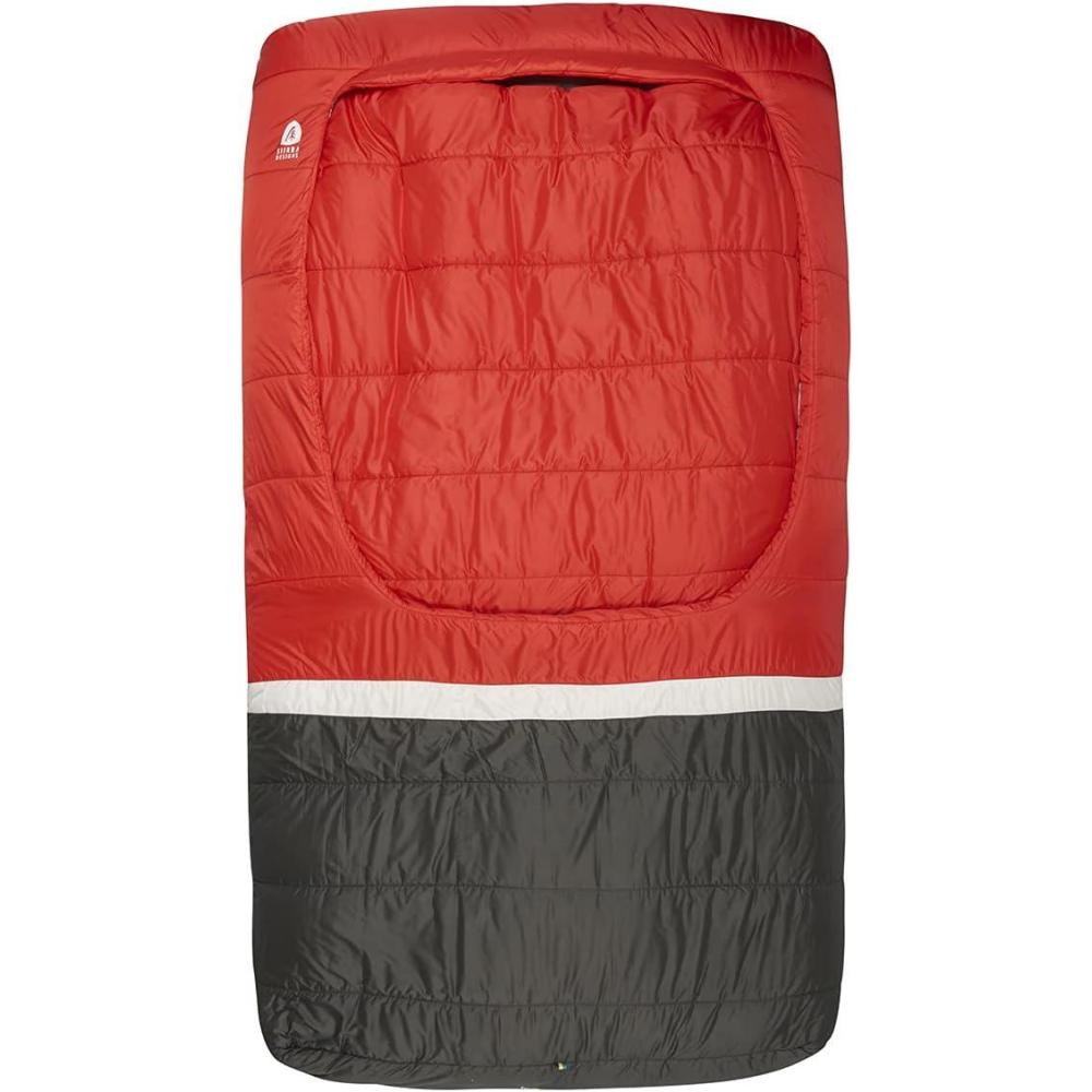imageSierra Designs Frontcountry Bed Zipperless 20 Degree Synthetic Double Sleeping Bag RedBlack