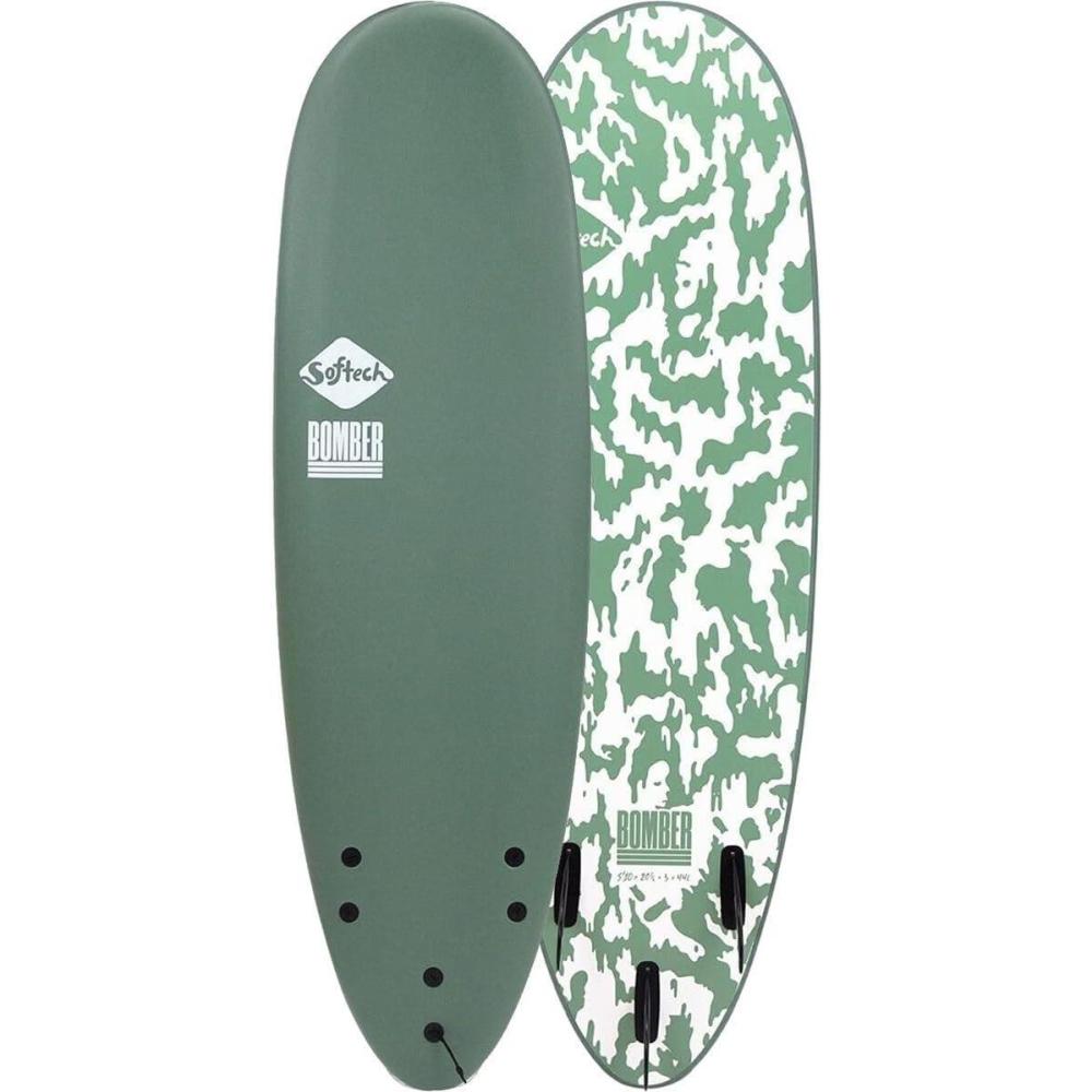 imageSoftech Bomber Surfboard Smoke GreenWhite 6ft 4in
