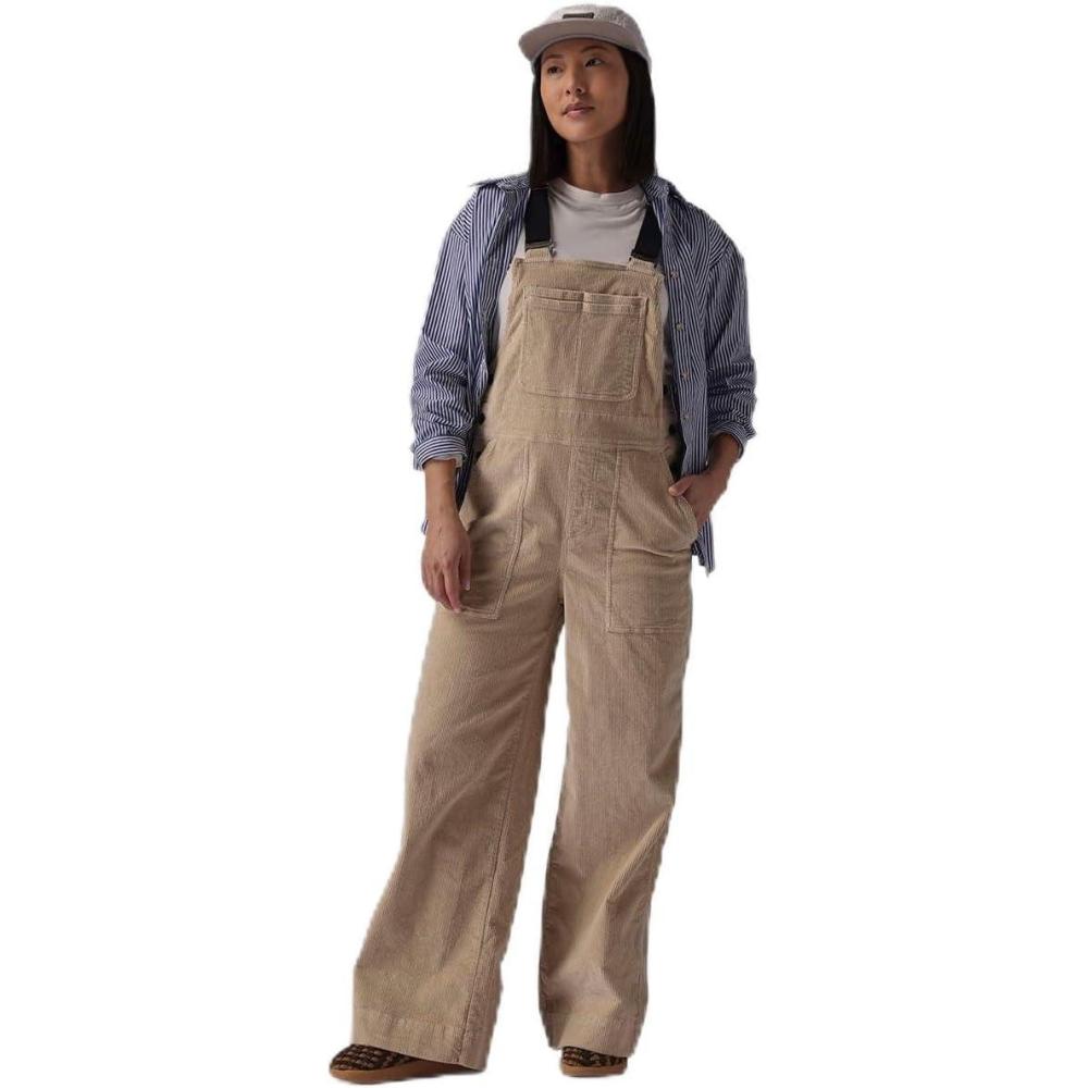 imageStoic Wide Leg Corduroy Overall  WomensDesert Egret