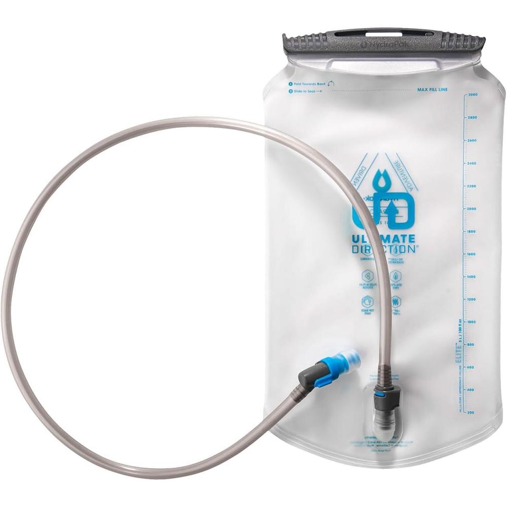 imageUltimate Direction Water Reservoir Hydration Bladder with Straw for Hiking Running Endurance Athletes Made by Hydrapak 15L30L30 Liters