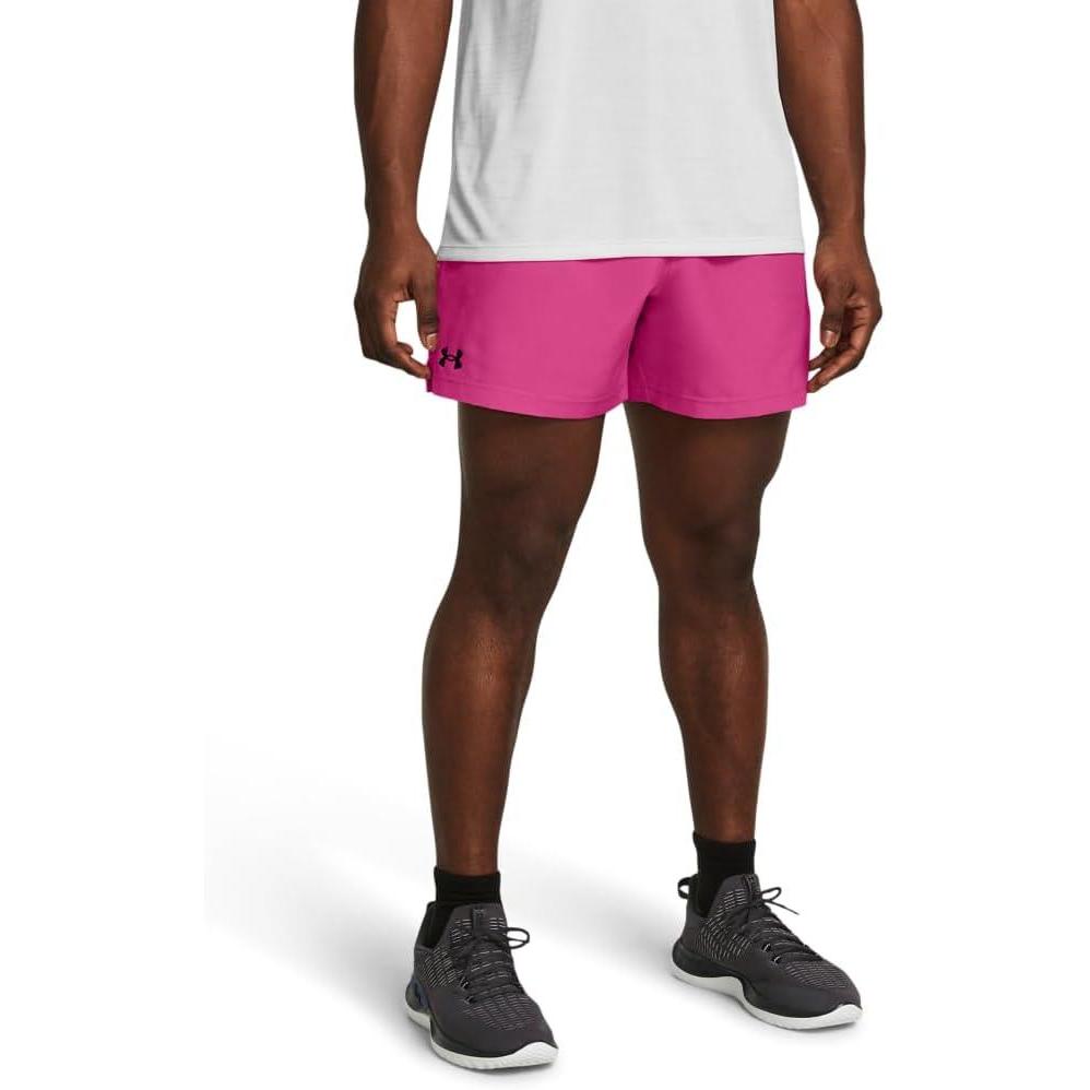 imageUnder Armour Mens Woven 5inch Shorts686 Astro Pink Black