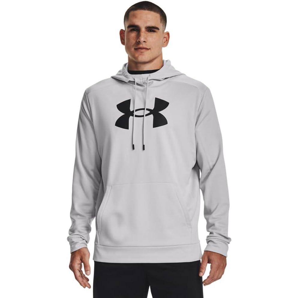 imageUnder Armour mens Armour Fleece Big Logo Hoodie014 Halo Gray   Black