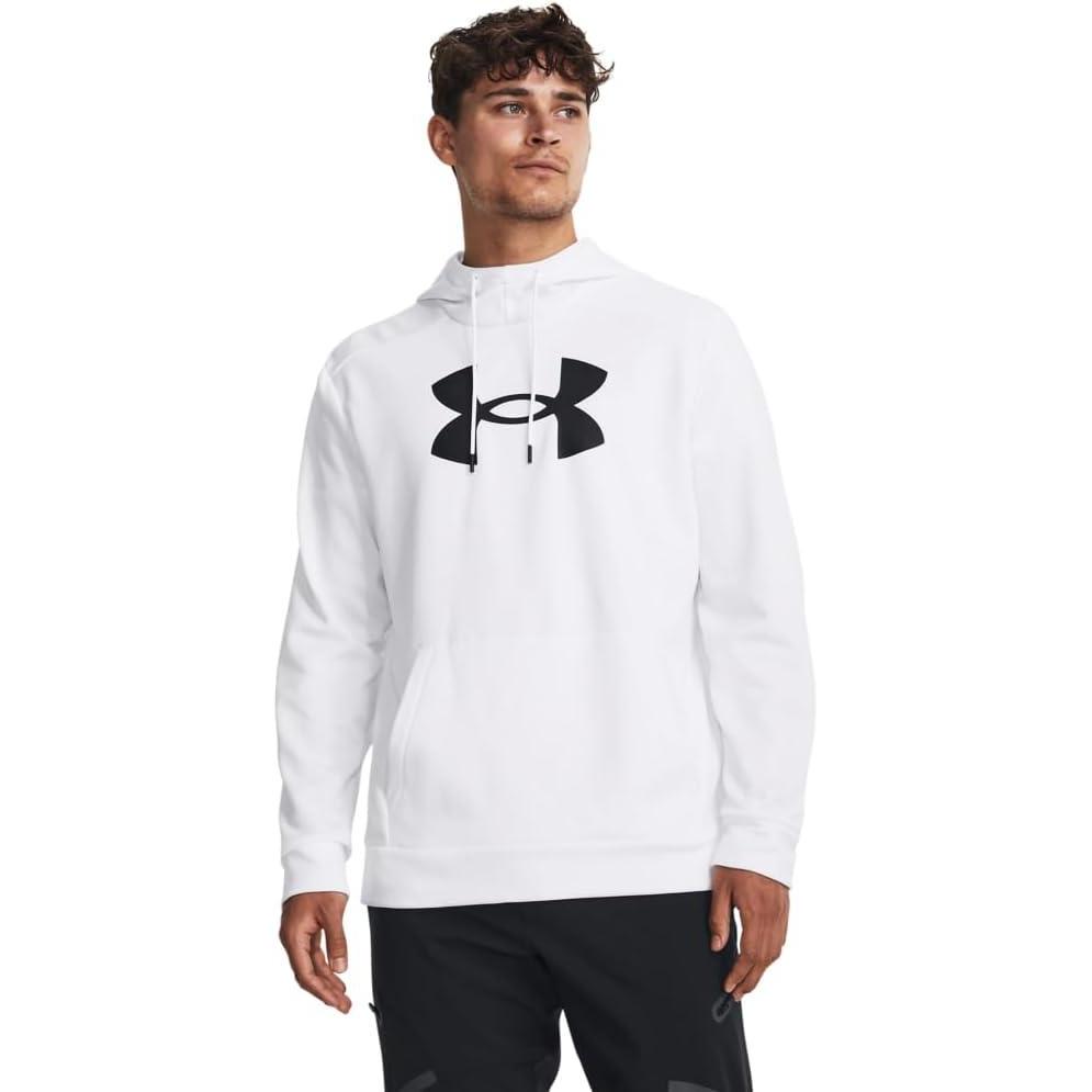 imageUnder Armour mens Armour Fleece Big Logo Hoodie100 White   Black