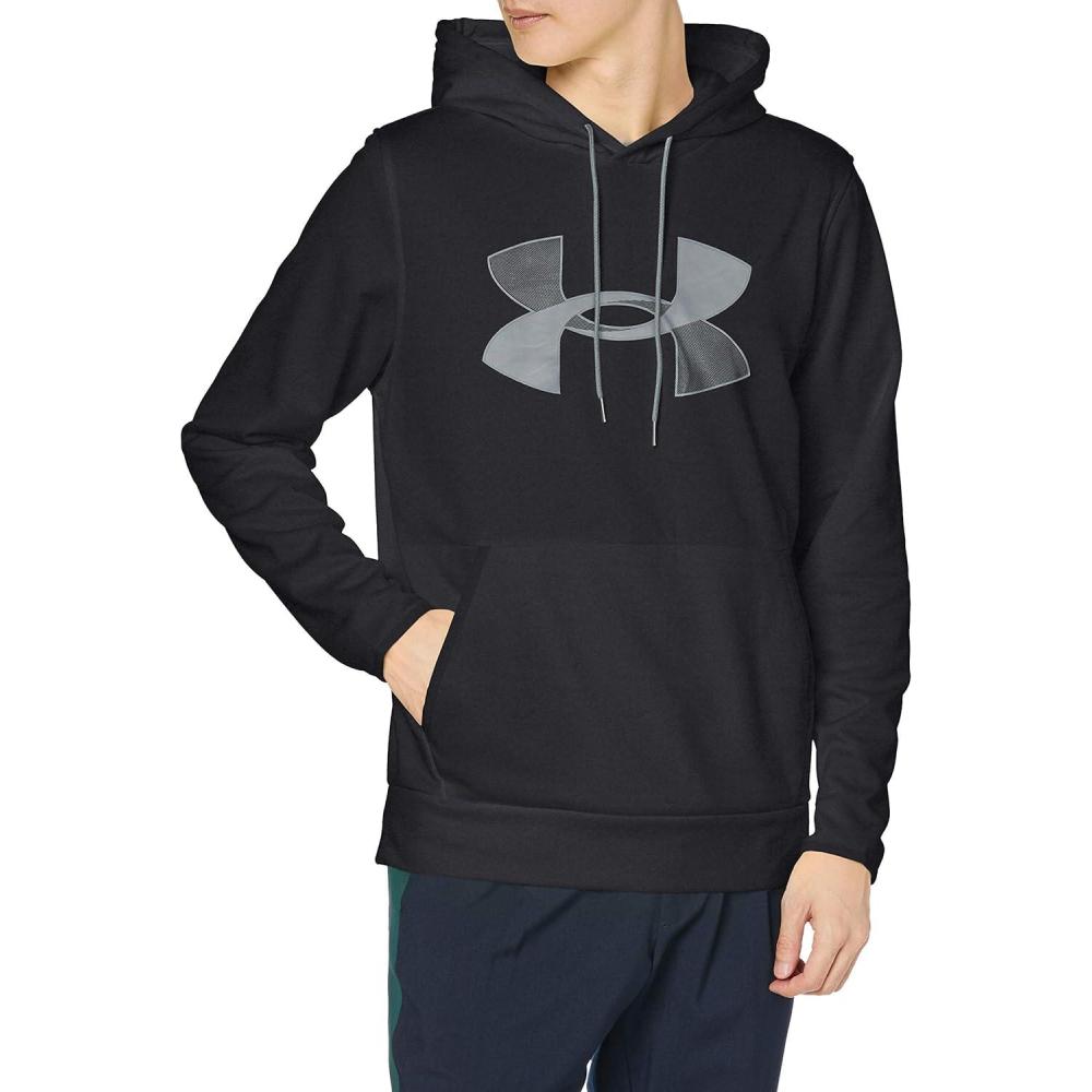 imageUnder Armour mens Armour Fleece Big Logo HoodieBlack 001Pitch Gray