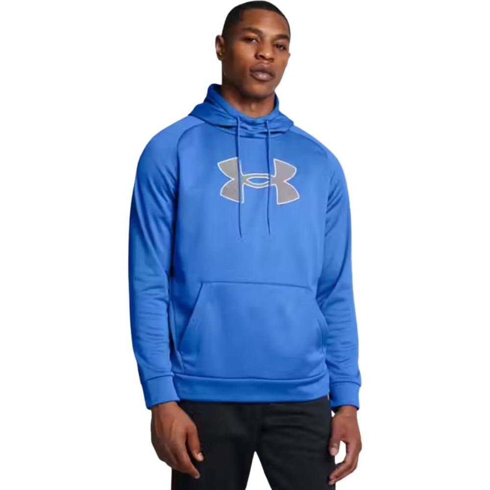 imageUnder Armour mens Armour Fleece Big Logo HoodieWater BlueBlackWhite