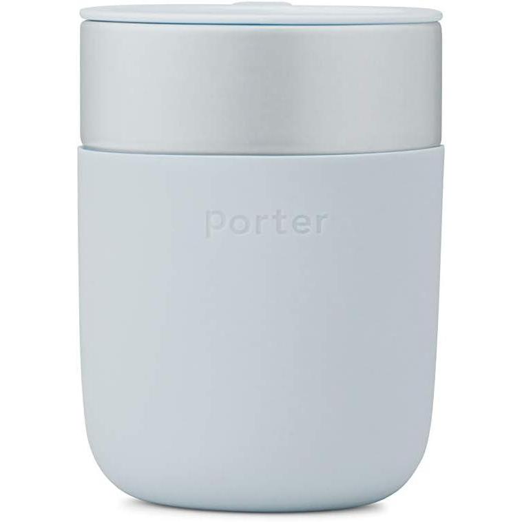 imageWampampP Porter Ceramic Mug w Protective Silicone Sleeve Terrazzo Charcoal 12 Ounces  OntheGo  Reusable Cup for Coffee or Tea  Portable  Dishwasher SafeSlate