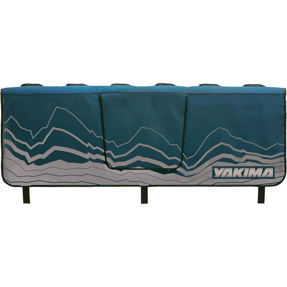 imageYakima Gatekeeper Full Size Truck Bed Large Trunk Tailgate Bicycle Rack Pad with Soft Felt Backing Cradles and Buckles for 6 Bikes Cascade BlueCascade Blue