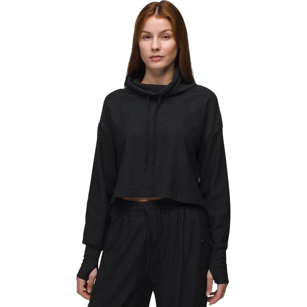 imageprAna Womens Sacred Space PulloverBlack Heather