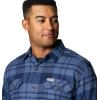 Columbia Men’s Flare Gun Stretch Flannel(Collegiate Navy River Crossing Plaid)