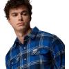 Columbia Men’s Flare Gun Stretch Flannel(Mountain Blue Trails Edge Plaid)
