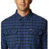 Columbia Men’s Flare Gun Stretch Flannel(Night Tide Small Check)