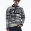 Dale of Norway History Unisex Sweater – Men’s Sweaters – Women’s Sweaters – 100% Lightweight Wool Sweaters – Men’s Pullovers(Navy Offwhite Raspberry)