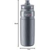 Elite Fly Tex Cycling Water Bottle 550ml – Clear Smoke – Ultra-Lightweight, BPA-Free, Easy-Squeeze Sports Bottle for Road, MTB & Gravel(Grey  750ml)