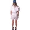 Flylow Women’s Around Town Romper Short-Sleeve Button-Up Jumpsuit for Beachwear and Casual Use(Tusk)