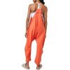 Free People womens Hot Shot One-pieceJumpsuit(Mandarin Red)