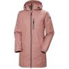 Helly Hansen Women’s Long Belfast Lightweight Waterproof Windproof Breathable Raincoat Jacket with Hood(096 Ash Rose)