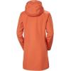 Helly Hansen Women’s Long Belfast Lightweight Waterproof Windproof Breathable Raincoat Jacket with Hood(179 Terracotta)