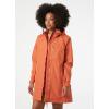 Helly Hansen Women’s Long Belfast Lightweight Waterproof Windproof Breathable Raincoat Jacket with Hood(179 Terracotta)