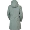 Helly Hansen Women’s Long Belfast Lightweight Waterproof Windproof Breathable Raincoat Jacket with Hood(485 Grey Cactus)