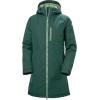 Helly Hansen Women’s Long Belfast Lightweight Waterproof Windproof Breathable Raincoat Jacket with Hood(495 Darkest Spruce)