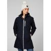 Helly Hansen Women’s Long Belfast Lightweight Waterproof Windproof Breathable Raincoat Jacket with Hood(597 Navy)