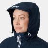 Helly Hansen Women’s Long Belfast Lightweight Waterproof Windproof Breathable Raincoat Jacket with Hood(597 Navy)