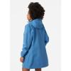 Helly Hansen Women’s Long Belfast Lightweight Waterproof Windproof Breathable Raincoat Jacket with Hood(636 Azurite)