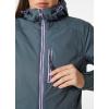 Helly Hansen Women’s Long Belfast Lightweight Waterproof Windproof Breathable Raincoat Jacket with Hood(860 Alpine Frost)