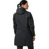 Helly Hansen Women’s Long Belfast Lightweight Waterproof Windproof Breathable Raincoat Jacket with Hood(980 Ebony)