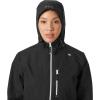 Helly Hansen Women’s Long Belfast Lightweight Waterproof Windproof Breathable Raincoat Jacket with Hood(Black)