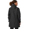 Helly Hansen Women’s Long Belfast Lightweight Waterproof Windproof Breathable Raincoat Jacket with Hood(Black)