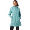 Helly Hansen Women’s Long Belfast Lightweight Waterproof Windproof Breathable Raincoat Jacket with Hood(Jade)