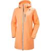Helly Hansen Women’s Long Belfast Lightweight Waterproof Windproof Breathable Raincoat Jacket with Hood(Melon)