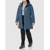 Helly Hansen Women’s Long Belfast Lightweight Waterproof Windproof Breathable Raincoat Jacket with Hood(Orion Blue)