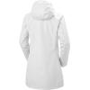 Helly Hansen Women’s Long Belfast Lightweight Waterproof Windproof Breathable Raincoat Jacket with Hood(White)