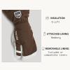 Hestra Army Leather Heli Ski Glove, 3-Finger Snow Glove for Skiing & Snowboarding for Men & Women(Espresso)