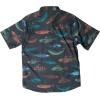 KAVU River Wrangler Short Sleeve Print Button Down Shirt(Fish Stamp)