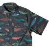 KAVU River Wrangler Short Sleeve Print Button Down Shirt(Fish Stamp)