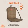 Kelty Camp Chair, Adjustable Minimalist Seat for Trail Breaks, Stadiums, Concerns, Closed Cell Foam Padding, 1.2oz (Bungee Cord/Beluga)(Bungee Cord / Beluga)
