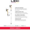 LEKI Cressida FX Carbon AS Collapsible Lightweight Walking Poles for Trekking & Hiking(White-Orange-Silver)