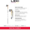LEKI Cross Trail FX Superlite Trekking Poles – Foldable Collapsible Carbon Lightweight Poles for Hiking & Trail Running(White-Red-Black)