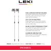 LEKI Spin Shark SL Aluminum Adjustable Lightweight Trekking Poles for Hiking & Nordic Walking(White-Green-Anthracite)