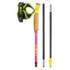 LEKI Ultratrail FX.One Superlite Trekking Poles – Carbon Foldable Ultralight Poles for Hiking & Trail Running(Pink-Yellow-Carbon)