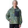 Mountain Hardwear Women’s Microchill Snap Neck Pullover(Nitric Blue Stria Print)