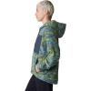 Mountain Hardwear Women’s Microchill Snap Neck Pullover(Nitric Blue Stria Print)